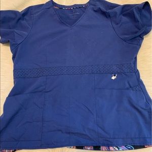 Navy blue Vera Bradley scrubs size L top and L tall bottoms